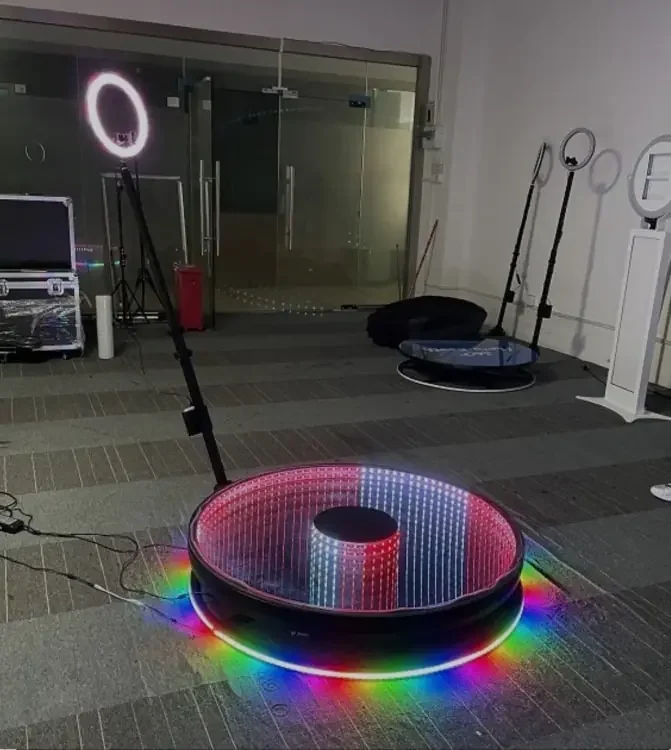 Photo booth equipment at a venue